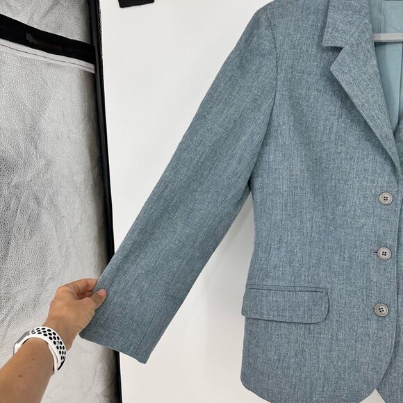 Pendleton Womens Wool Blazer Size 14 Academia Preppy Light Blue Office - Picture 7 of 9